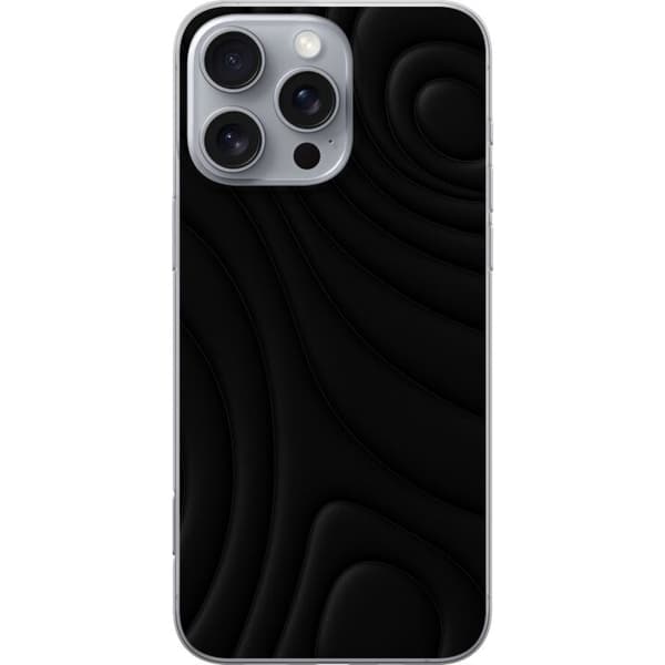 Apple iPhone 16 Pro Max Gennemsigtig cover Sorte Bølger