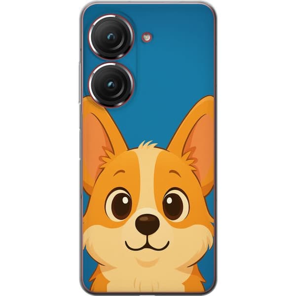 Asus Zenfone 9 Läpinäkyvä kuori Hello Corgi