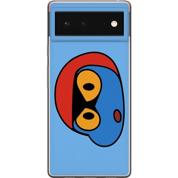 Google Pixel 6 Läpinäkyvä kuori Bold Bot Head