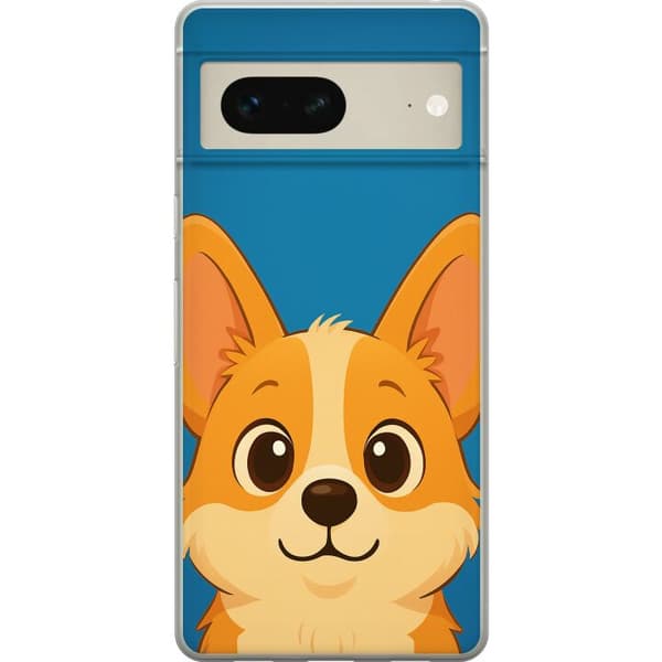 Google Pixel 7 Gennemsigtig cover Hello Corgi