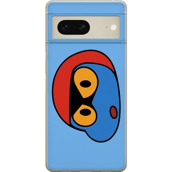 Google Pixel 7 Genomskinligt Skal Bold Bot Head