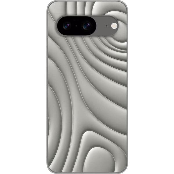 Google Pixel 8 Genomskinligt Skal Silver Waves