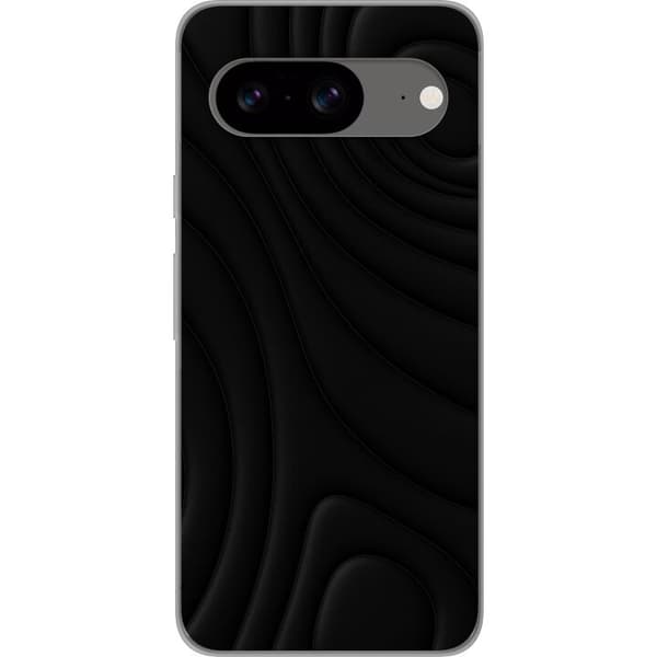 Google Pixel 8 Gjennomsiktig deksel Svarte Bølger