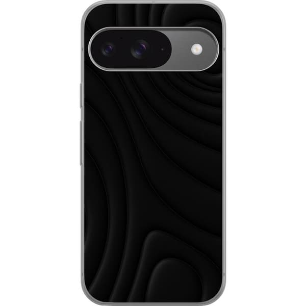 Google Pixel 9 Läpinäkyvä kuori Tummat Aallot