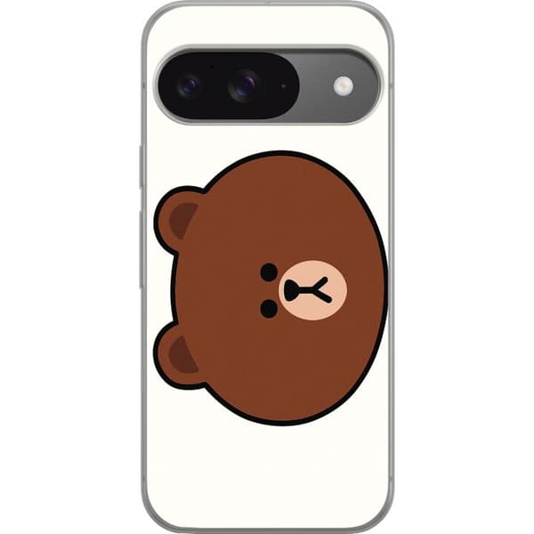 Google Pixel 9 Pro Genomskinligt Skal line friends brown
