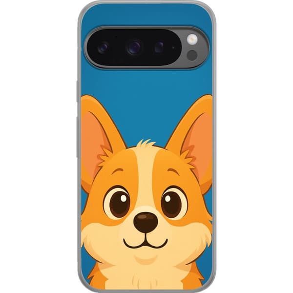 Google Pixel 9 Pro XL Gennemsigtig cover Hello Corgi