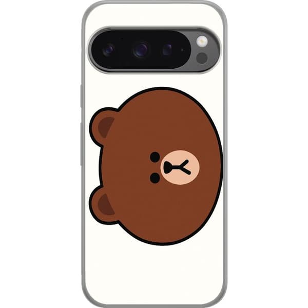 Google Pixel 9 Pro XL Gjennomsiktig deksel line friends brown