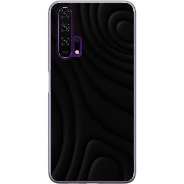 Honor 20 Pro Gennemsigtig cover Sorte Bølger