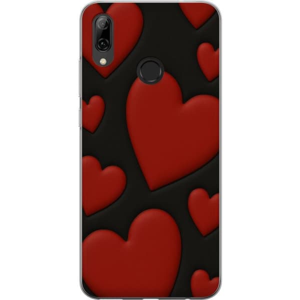 Huawei P smart 2019 Genomskinligt Skal Red Velvet Hearts