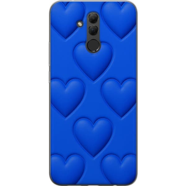 Huawei Mate 20 lite Läpinäkyvä kuori Siniset Sydämet
