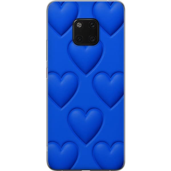 Huawei Mate 20 Pro Gennemsigtig cover Blå Hjerter