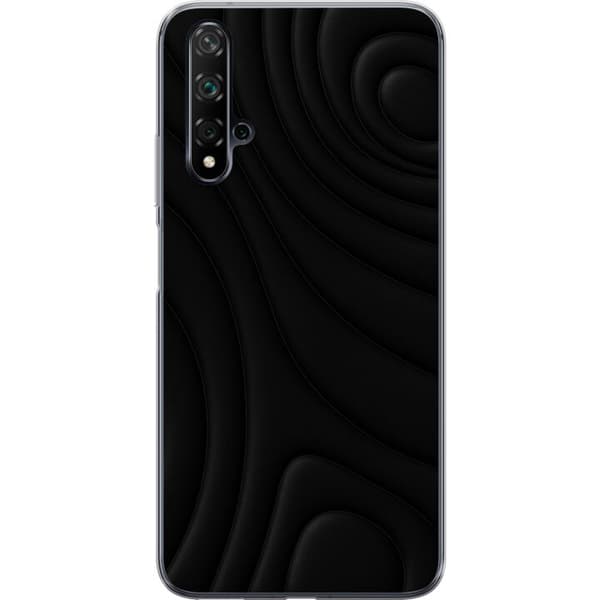 Huawei nova 5T Gjennomsiktig deksel Svarte Bølger