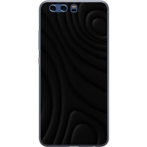 Huawei P10 Gennemsigtig cover Sorte Bølger