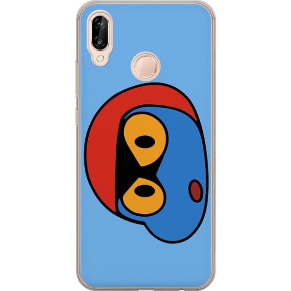 Huawei P20 lite Gennemsigtig cover Bold Bot Head