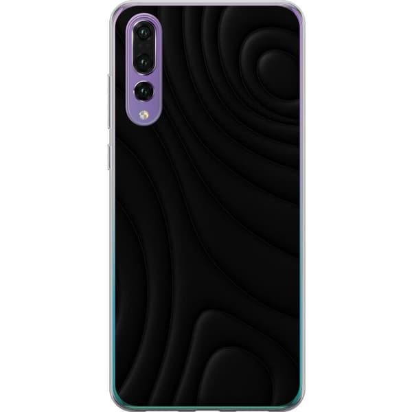 Huawei P20 Pro Läpinäkyvä kuori Tummat Aallot