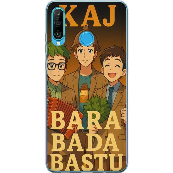 Huawei P30 lite Gennemsigtig cover KAJ Bara kun bader i saunaen