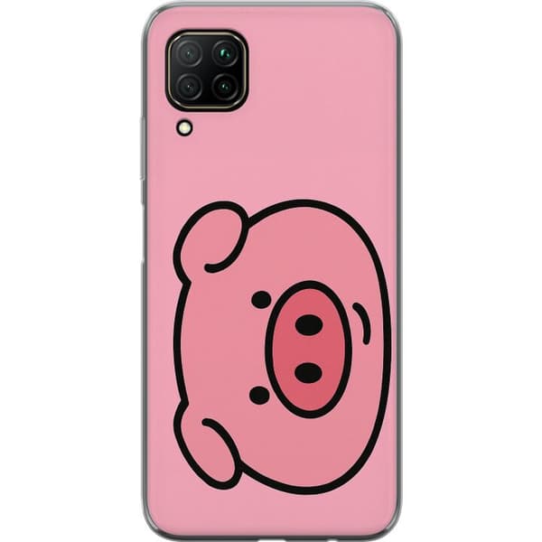 Huawei P40 lite Genomskinligt Skal Kawaii Piggy