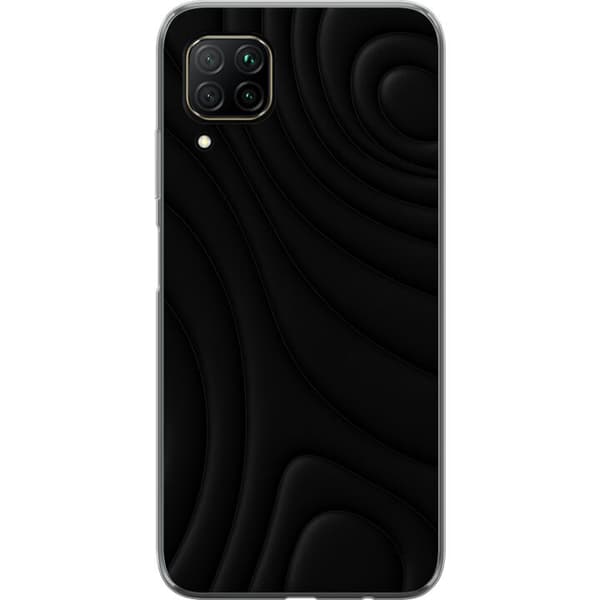 Huawei P40 lite Läpinäkyvä kuori Tummat Aallot