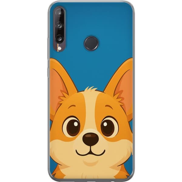 Huawei P40 lite E Läpinäkyvä kuori Hello Corgi