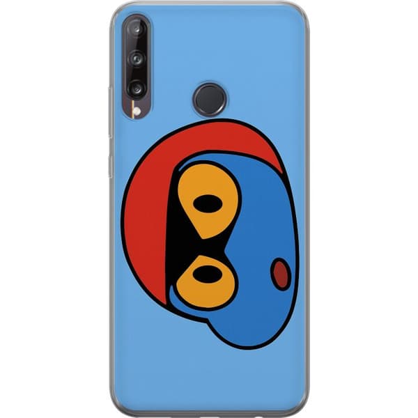 Huawei P40 lite E Läpinäkyvä kuori Bold Bot Head