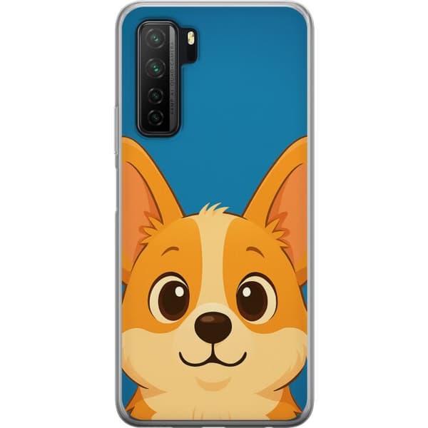 Huawei P40 lite 5G Gennemsigtig cover Hello Corgi