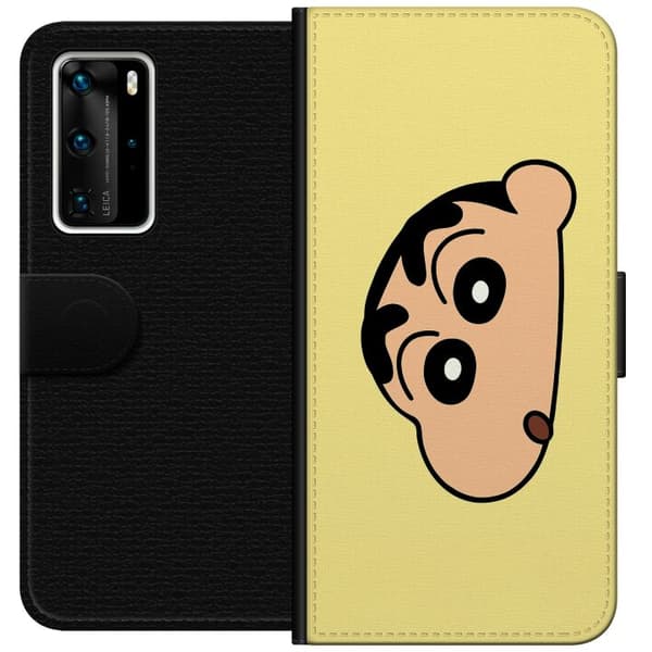 Huawei P40 Pro Tegnebogsetui Peeking Shinchan
