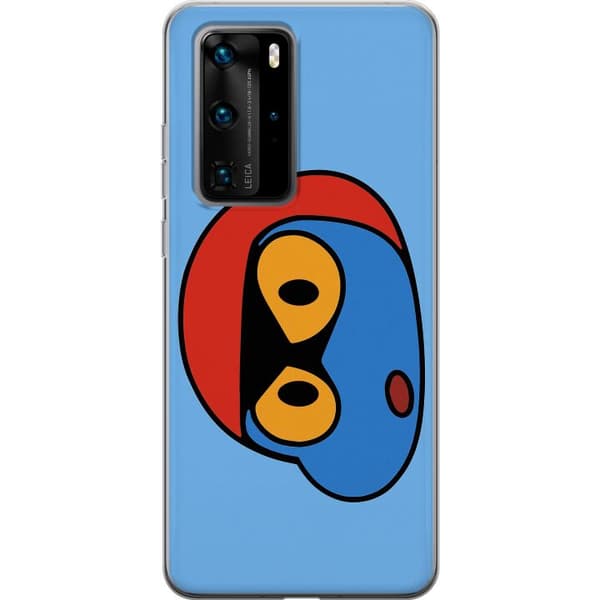 Huawei P40 Pro Gennemsigtig cover Bold Bot Head