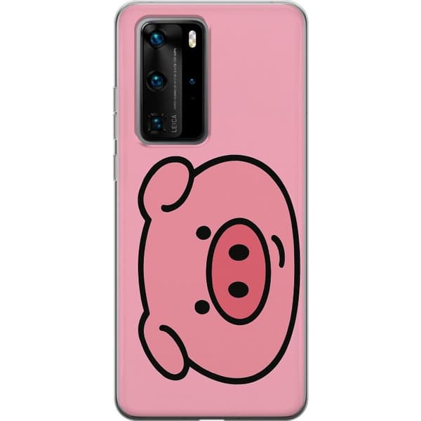 Huawei P40 Pro Gennemsigtig cover Kawaii Piggy