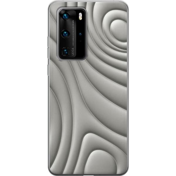 Huawei P40 Pro Gennemsigtig cover Sølvbølger