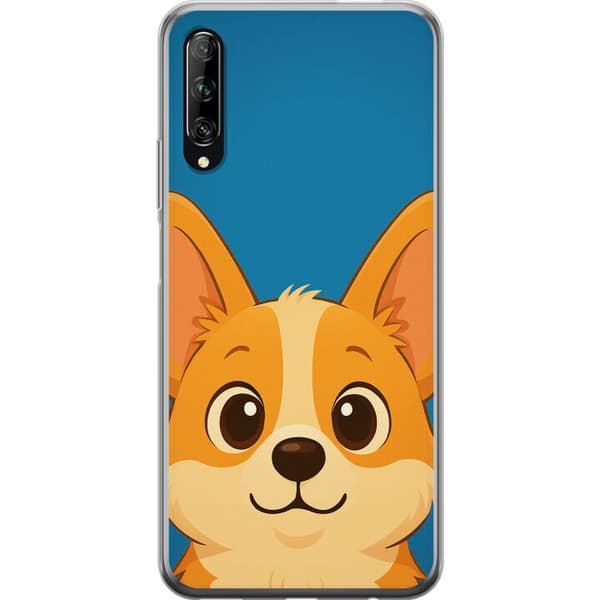 Huawei P smart Pro 2019 Läpinäkyvä kuori Hello Corgi