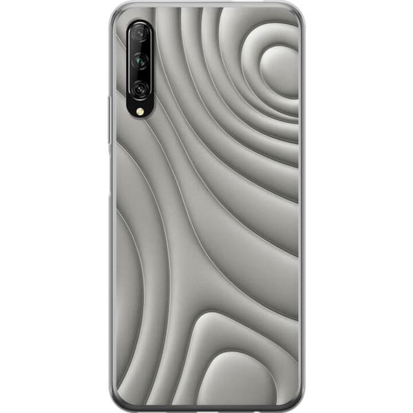 Huawei P smart Pro 2019 Genomskinligt Skal Silver Waves