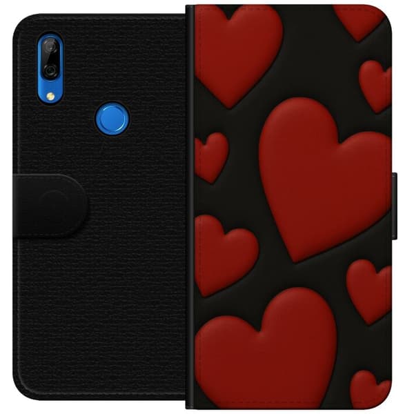 Huawei P Smart Z Lompakkokotelo Punaiset Samettisydämet
