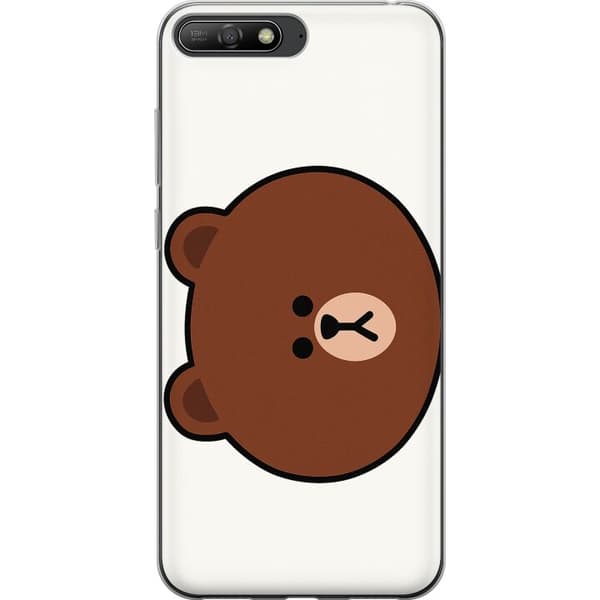 Huawei Y6 (2018) Gjennomsiktig deksel line friends brown