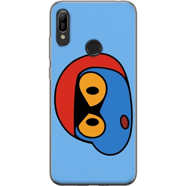 Huawei Y6 (2019) Läpinäkyvä kuori Bold Bot Head