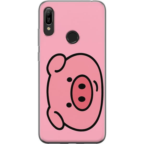 Huawei Y6 (2019) Läpinäkyvä kuori Kawaii Piggy
