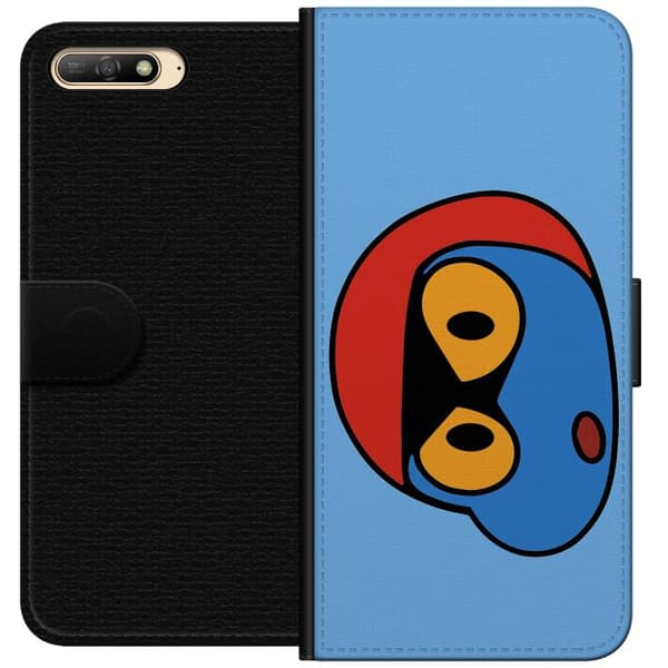 Huawei Y6 (2018) Lompakkokotelo Bold Bot Head