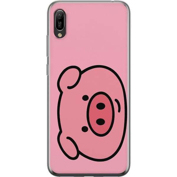 Huawei Y6 Pro (2019) Gennemsigtig cover Kawaii Piggy