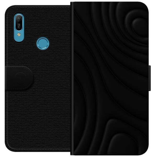 Huawei Y6 (2019) Tegnebogsetui Sorte Bølger