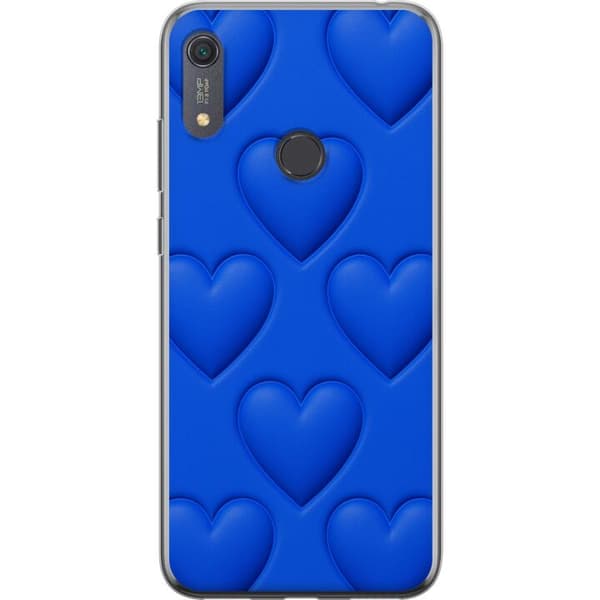 Huawei Y6s (2019) Läpinäkyvä kuori Siniset Sydämet