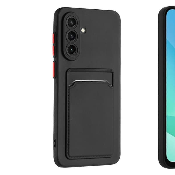 Samsung Galaxy A36 skal mobilskal korthållare slot svart