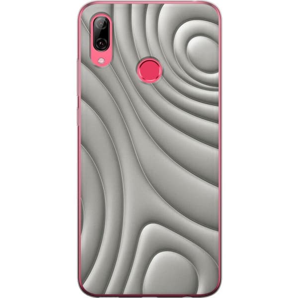 Huawei Y7 (2019) Läpinäkyvä kuori Hopea-aallot