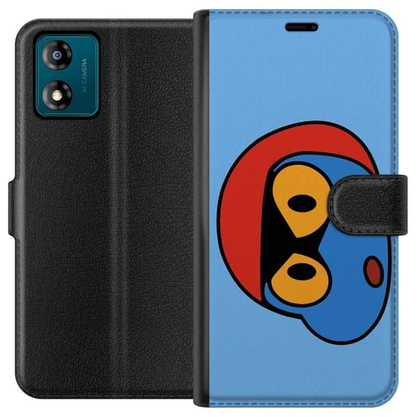 Motorola Moto E13 Lompakkokotelo Bold Bot Head