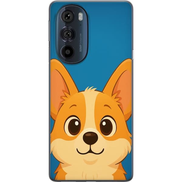 Motorola Edge 30 Pro Läpinäkyvä kuori Hello Corgi