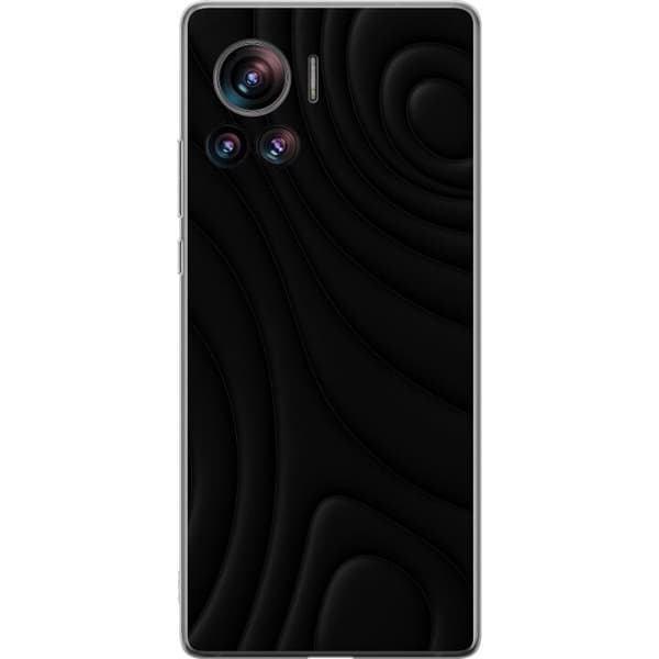 Motorola Edge 30 Ultra Genomskinligt Skal Black Waves