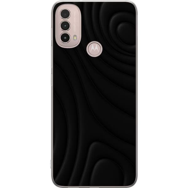 Motorola Moto E40 Läpinäkyvä kuori Tummat Aallot