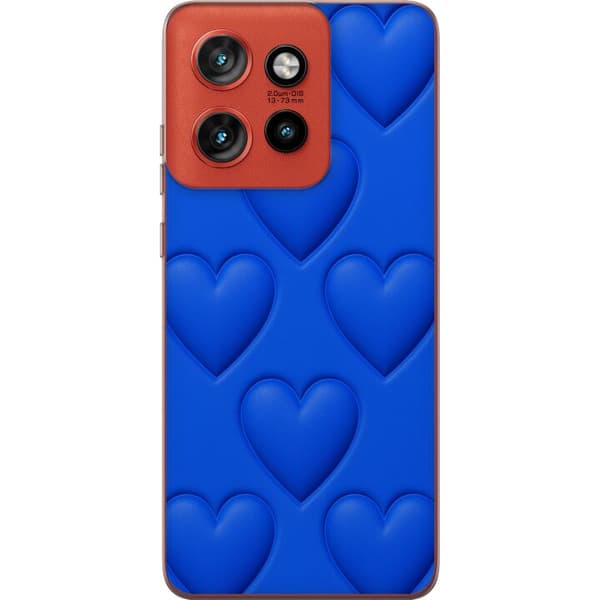 Motorola Edge 50 Neo Genomskinligt Skal Blue Hearts
