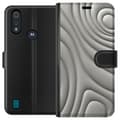 Miniatyrbillede 1 af 3: Motorola Moto E6i Tegnebogsetui Sølvbølger