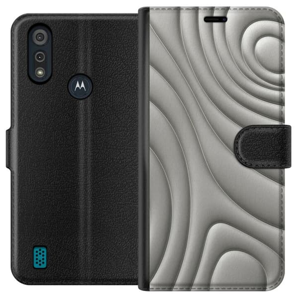 Motorola Moto E6i Tegnebogsetui Sølvbølger