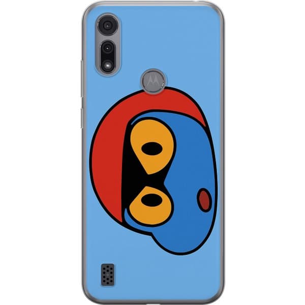 Motorola Moto E6i Läpinäkyvä kuori Bold Bot Head