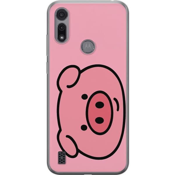 Motorola Moto E6i Gennemsigtig cover Kawaii Piggy